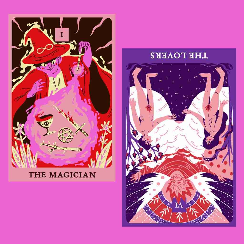 Combinaciones de cartas que indican infidelidad